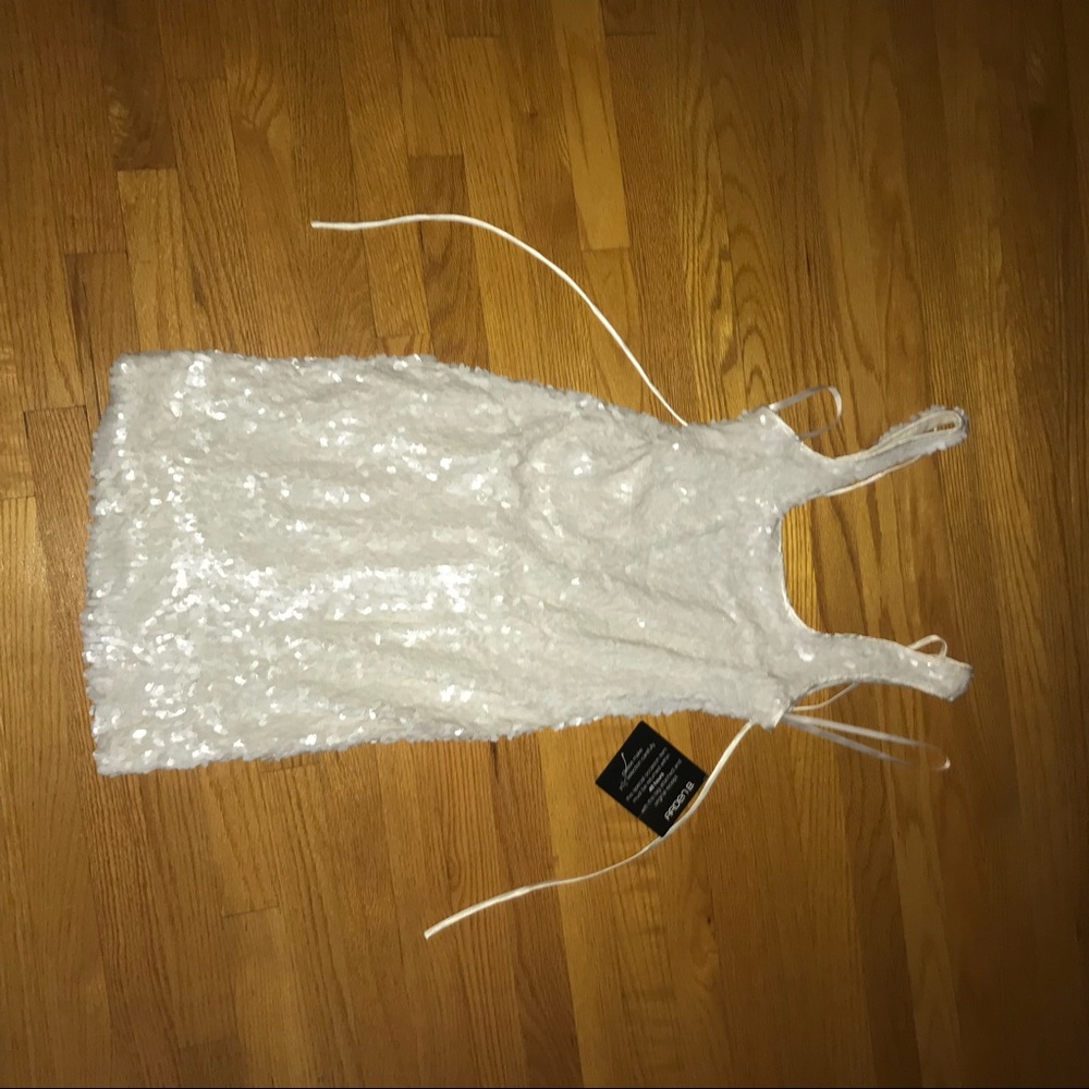 White sequin dress